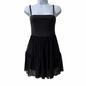 Blogilates Womens Ballerina Tulle Athletic Mini‎ Dress Size XS Black Short Liner